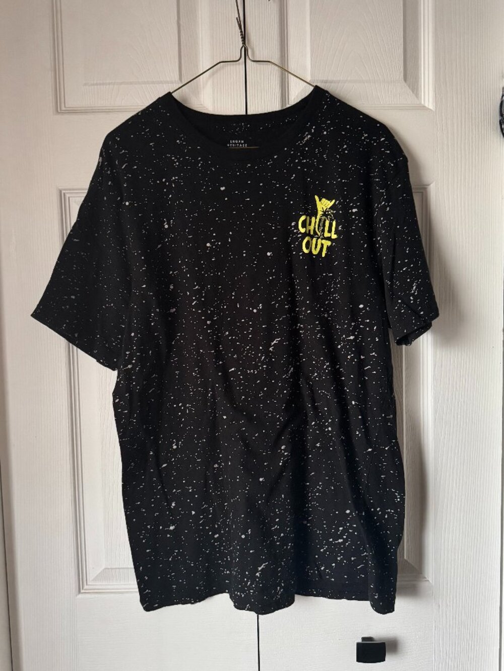 Chill Out Black White Splatter Graphic T-Shirt Shaka Surf Style